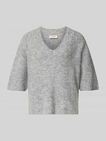 Sweter z dzianiny z szerokimi rękawami model TACI MOS MOSH szary damski EAN 168770