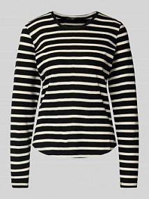 Bluzka z żywej wełny z długim rękawem i okrągłym dekoltem LANIUS biała damska EAN 14066-00