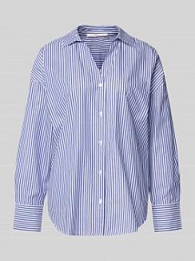 Bluzka koszulowa z listwą guzikową LANIUS niebieska damska EAN 14222-00