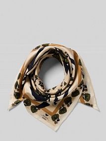 Chusta z jedwabiu ze wzorem na całej powierzchni model ONESTO Weekend Max Mara beżowa EAN 2525546125600