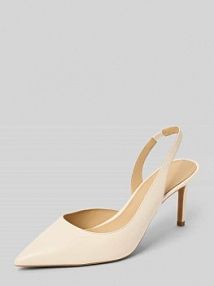 Czółenka skórzane z paskiem na pięcie model ALINA MICHAEL Michael Kors białe EAN 40R4HNMP1L