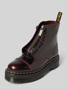 Sztyblety skórzane z zamkiem błyskawicznym model Sinclair Dr. Martens czerwone damskie EAN 25233600