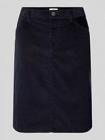 Spódnica mini o rozkloszowanym kroju z imitacji sztruksu s.Oliver RED LABEL granatowa EAN 2170189