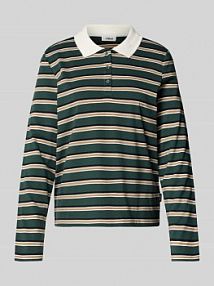 Koszulka polo o kroju Regular Fit z czystej bawełny s.Oliver RED LABEL zielona damska EAN 2170795