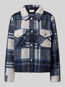 Kurtka wełniana o kroju regular fit z ozdobnymi guzikami s.Oliver RED LABEL granatowa damska EAN 2170201