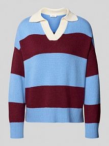 Sweter z dzianiny o kroju regular fit z mieszanki wiskozy z dodatkiem wełny s.Oliver RED LABEL czerwony damski EAN 2168048