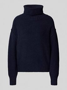 Golf o kroju regular fit z mieszanki bawełny s.Oliver RED LABEL granatowy damski EAN 2172631