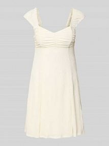 Sukienka mini taliowana z marszczeniem model HELDA Only biała EAN 15363927