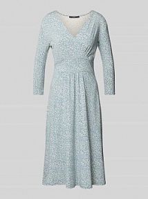 Sukienka o długości do kolan z dekoltem w serek Zero niebieska EAN 1010003175