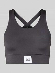 Biustonosz sportowy z okrągłym dekoltem EA7 Emporio Armani szary EAN 7W000563.AF15565