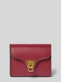 Portfel z nadrukiem z logo model Soft Coccinelle czerwony damski EAN E2MF6410201