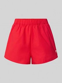 Szorty o kroju regular fit z nadrukiem z logo model Venture P.E Nation czerwone damskie EAN 253S229 STRAWBERRY