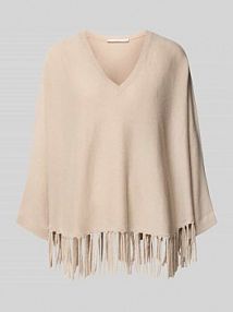 Ponczo z mieszanki bawełny i kaszmiru herzensangelegenheit beżowe EAN 25253-1217