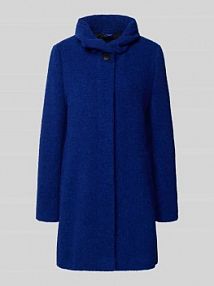 Krótki płaszcz o kroju regular fit z dodatkiem wełny Gil Bret niebieski damski EAN 95006107
