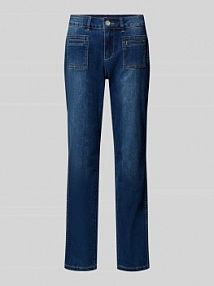 Jeansy o kroju straight fit z efektem znoszenia model Stella Buena Vista niebieskie damskie EAN 2509-B5900