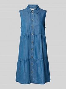Sukienka jeansowa o luźnym kroju z mieszanki bawełny i lyocellu model BEA SIESTA Only niebieska EAN 15344263