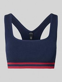 Stanik z tyłem o kroju bokserki i elastycznym pasem The Upside niebieskie damskie EAN USW225111