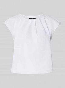 Bluzka o kroju regular fit z krótkim rękawem Zero biała damska EAN 1010003198