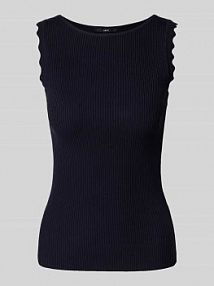 Top z imitacji dzianiny Zero granatowy damski EAN 1010003235