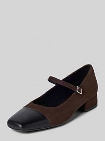 Czółenka z koziej skóry welurowej model DEBBI Vagabond brązowe EAN 5918-049