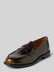 Klapki ze skóry bydlęcej model LINN Vagabond brązowe EAN 6036-004