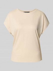 T-shirt z okrągłym dekoltem model Kaja someday beżowy damski EAN 1043447860100