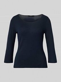 Bluzka z mieszanki wiskozy z długim rękawem i okrągłym dekoltem model Kirosa someday granatowa damska EAN 10324512212100