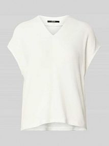 T-shirt z krótkim rękawem i dekoltem w serek model Kalani someday biały damski EAN 10433712360100