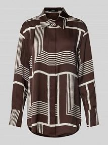 Bluzka koszulowa z krytą listwą guzikową model Zisi someday brązowa damska EAN 10431213279363