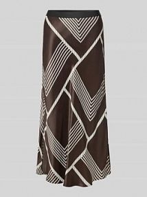 Spódnica midi z czystej wiskozy model Odini someday brązowa EAN 10433113303363