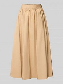 Spódnica plisowana z czystej bawełny z szerokim pasem Liu Jo White beżowa EAN WA5173T4853