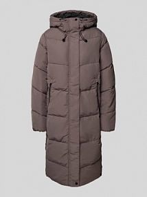 Płaszcz pikowany o kroju relaxed fit z kapturem model MAGGI LIFE Only szary damski EAN 15349121