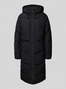 Płaszcz pikowany o kroju relaxed fit z kapturem model MAGGI LIFE Only czarny damski EAN 15349121