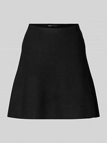 Spódnica mini o rozkloszowanym kroju z efektem prążkowania model COCO Only czarna EAN 15357494