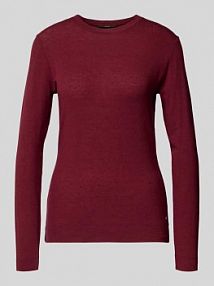 Bluzka z długim rękawem i prążkowanymi wykończeniami Windsor czerwona damska EAN 30033987