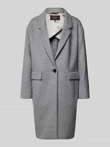Płaszcz z mieszanki wełny lana z domieszką kaszmiru Windsor szary damski EAN 30049794