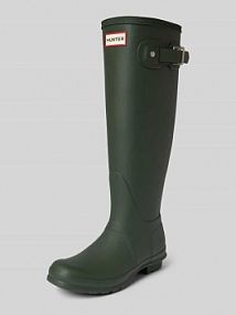 Kalosze z detalem z logo Hunter oliwkowe damskie EAN WFT1000RMA0