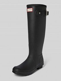 Kalosze z detalem z logo Hunter czarne damskie EAN WFT1000RMA0