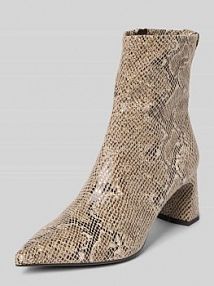 Sztyblety z obcasem w kształcie banana tamaris beżowe damskie EAN 1-25315-45