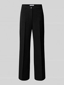 Spodnie z zakładkami w pasie o kroju straight fit z mieszanki wiskozy model MILEY RAFFAELLO ROSSI czarne damskie EAN 5323 6925