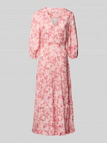 Sukienka midi z dekoltem w serek model Shanaya MbyM różowa EAN 63169334