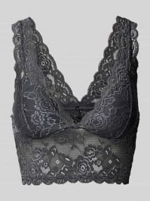 Biustonosz typu bralette z koronki model CHLOE Only szary EAN 15107599