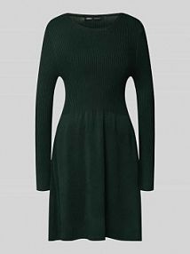 Sukienka lekko rozkloszowana z dzianiny z mieszanki wiskozy model ALMA Only zielona EAN 15185761