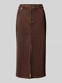 Spódnica midi ze szwami w kontrastowym kolorze model STINA LIFE Only brązowa EAN 15351259