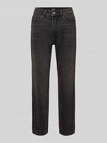 Jeansy o kroju straight fit z mieszanki bawełny model EMILY Only czarne damskie EAN 15235780
