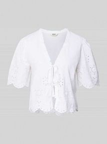 Tunika o kroju regular fit z czystej bawełny model MIFFY Only biała EAN 15364399