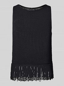 Półprzezroczysty top z dzianiny z frędzlami Zero damski EAN 1010003241