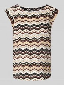 Bluzka z wiskozy z krótkim rękawem i okrągłym dekoltem Zero czarna damska EAN 1010003412