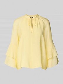 Bluzka z falbaną i wycięciem w kształcie łezki Zero żółta damska EAN 1010003302