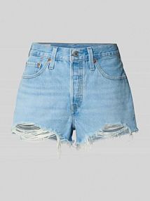 Szorty jeansowe o kroju mom fit z 5 kieszeniami model 501 Levis niebieskie EAN 563270086